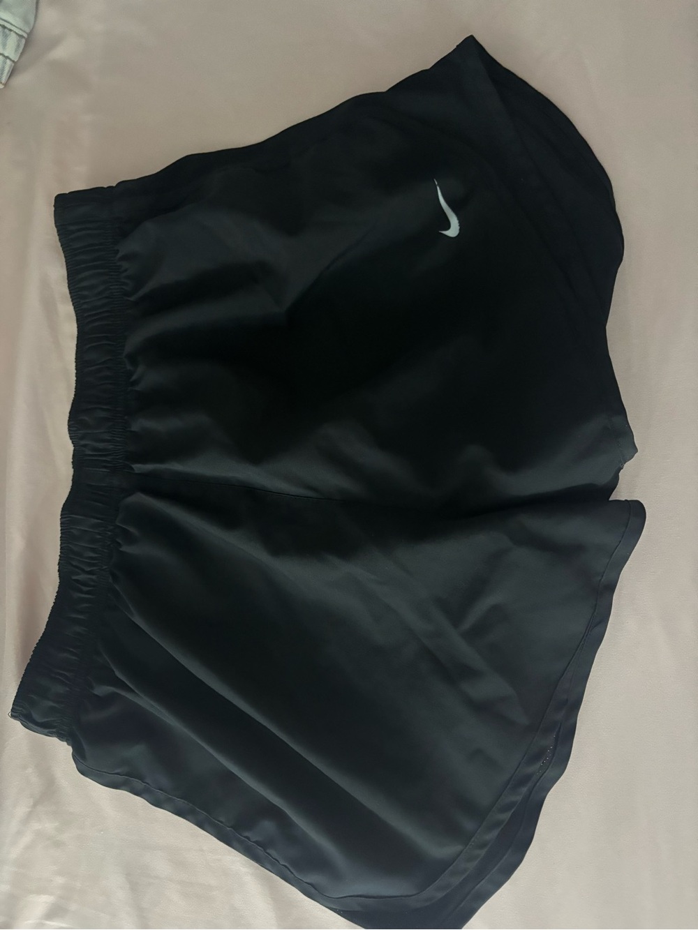 Nike Black Shorts with White Swoosh Logo
